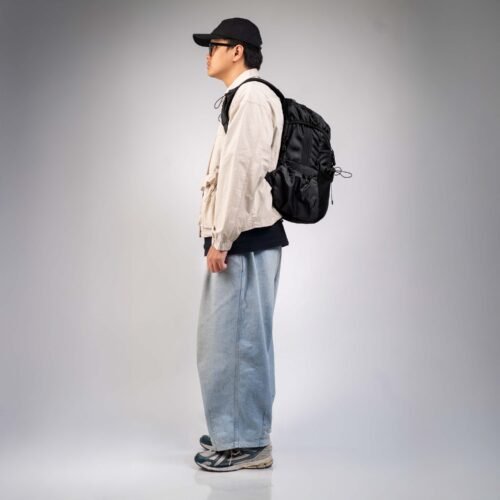 Alternative view of Fertig - Kodama Black Backpack - Tas Backpack Hitam Pria Kompartemen Luas Muat Laptop Free Raincoat