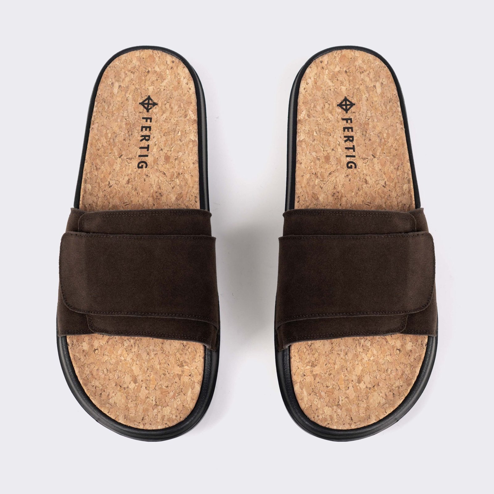 Fertig - Timber Hazel Sandal Slide - Sendal Slipper Corak Kayu Coklat Simple Praktis Pria Wanita